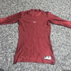 Mizuno レッド 長袖 アンダーシャツ Sのサムネイル