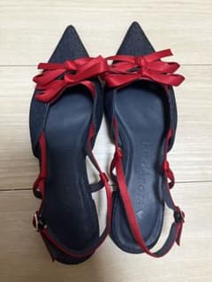 【室内試着のみ】ルタロン ルデコレlady ribbon バックベルト ミュールのサムネイル
