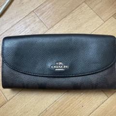 COACH ブラックレザー 長財布のサムネイル
