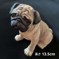 ビンテージDemain ドマン パグ 陶器 置物 HK刻印のサムネイル