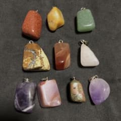 天然石　ネックレス　トップ　10個のサムネイル