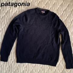 patagonia カシミヤ クルーネック ニット セーター ネイビー 無地 L 