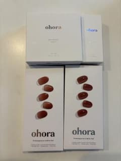 【未使用】ohora セミキュアジェルネイルシール ケア用品セットのサムネイル
