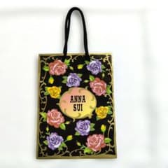 ANNA SUI 紙袋 ブラック ローズ柄 ショッパーのサムネイル