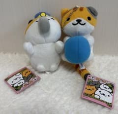 [2체 세트] 고양이 아츠메 가방에 붙일 수 있는 큰 봉제인형