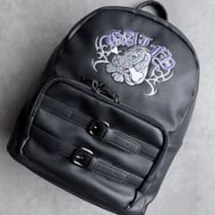 希少 GALFY ガルフィー リュック バックパック パープル タグ付 希少】GALFY ガルフィー フロントベルト リュック バックパック 黒