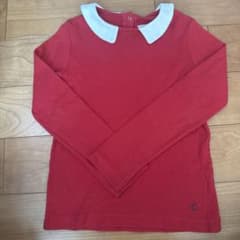 PETIT BATEAU 赤 長袖カットソー 116cmのサムネイル