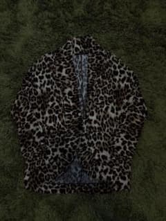 ヒョウ柄 フリースカーディガン