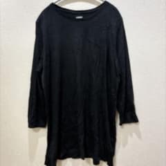 LANDS' END 미품 코튼 100% 긴팔 T셔츠 컷소 블랙