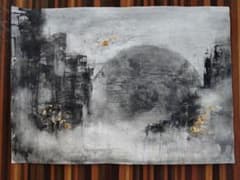 No.004　墨絵 アート 絵画 金箔のサムネイル