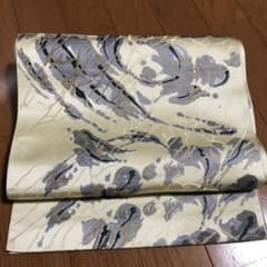 美品☆開き名古屋帯☆織りのサムネイル