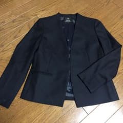 【23区】ノーカラージャケット ネイビーのサムネイル