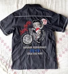 SKULL WORKS Betty Boop ボーリングシャツ S 美品！ - メルカリ