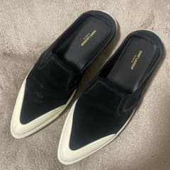 SAINT LAURENT スリッポン ブラック 43 - メルカリ