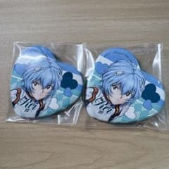 エヴァンゲリオン エヴァ 14周年記念フェア ハート型缶バッジ 綾波レイ