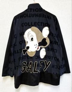 00s GALFY ガルフィー 総柄 ロゴ刺繍 ジャージ トラックジャケット