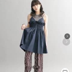 【新品未使用】KBF シャーリングミニワンピースのサムネイル