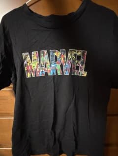 MARVEL キャラクターロゴ Tシャツ ブラックのサムネイル