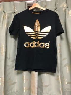 adidas アディダス Tシャツ xs 黒金のサムネイル
