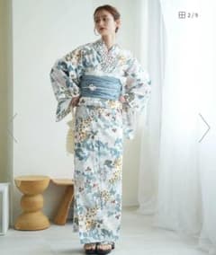 試着のみ　utatane セパレート浴衣 帯下駄3点セット 試着のみ utatane セパレート浴衣 帯下駄3点セット - メルカリ