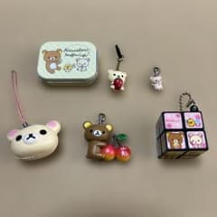 リラックマ&コリラックマ ミニ小物入れ&ストラップ6点まとめ売り