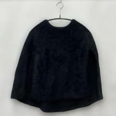 BEARDSREY ビアズリー カシミヤファーポンチョ ネイビー m573 BEARDSREY ビアズリー カシミヤファーポンチョ ネイビー m573 - メルカリ
