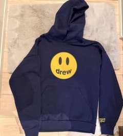 極美品】公式 drew house スマイリーフェイスパーカー xs ネイビー