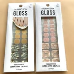 DASHING DIVA GLOSS 페디큐어용 네일 씰 2점 세트 발
