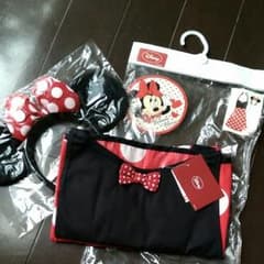 SHU◯◯mama様専用   ミニーちゃん カチューシャ付き エプロンのサムネイル