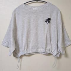 INGNI グレー クロップド Tシャツ 半袖 ドロスト Mのサムネイル