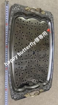 happy butterfly様専用　水切り付き　お盆のサムネイル