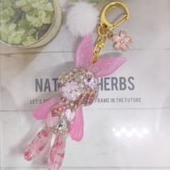 No.255♪オルゴナイト♡うさぎちゃん♡キーホルダー♡インスタグラム♡のサムネイル