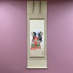 美品 掛け軸 金武翆輝作 金地 連獅子之図 共箱 美術年鑑掲載 歌舞伎 太巻き付 美品 掛け軸 金武翆輝作 金地 連獅子之図 共箱 美術年鑑掲載 歌舞伎 太
