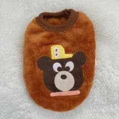茶色いクマの顔 犬服のサムネイル