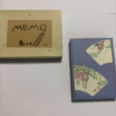 卓上メモ 鉛筆付き 和柄 藤の花 再利用可能のサムネイル