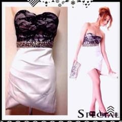 【‧✧̣̇‧SEXY*♥︎イイ女✲DRESS】新品・送料無料/ミニ/白/サテンのサムネイル