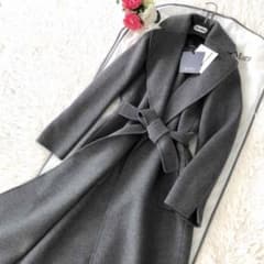 新品タグ付【'S MAX MARA】38クチートアマーノグレーベルテッドシルク