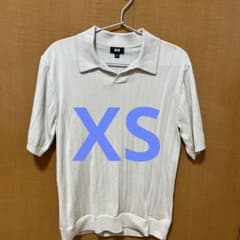ユニクロ/UNIQLO ウォッシャブルスキッパーポロセーターXS NATURALのサムネイル