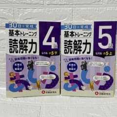 小学基本トレーニング 読解力 4級 5級 2冊セットのサムネイル