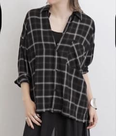 美品アパルトモン レミレリーフ CHECK 2WAY SHIRTブラック2024 - メルカリ
