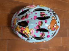 子ども用ヘルメット 水色 クマデザインのサムネイル