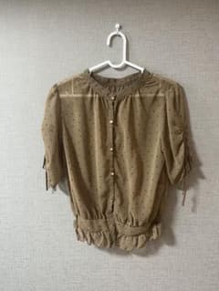 ドット柄 シアーブラウスのサムネイル