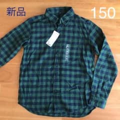 【新品】ユニクロ　長袖　チェックシャツ ネルシャツ 150 男の子のサムネイル