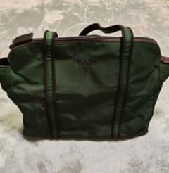 ☆PRADA ナイロン トートバッグ グリーン 白タグ16 - メルカリ