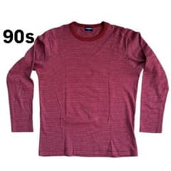 オールドユニクロ old ボーダーロンT インナー 赤白