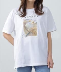 ❣️期間限定価格❣️RECONCILE フォトプリント 半袖Tシャツ ホワイトLのサムネイル