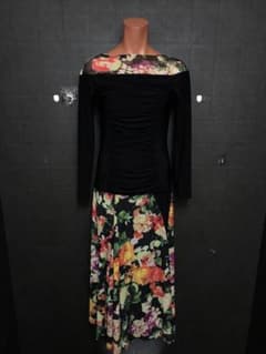 【gentil】黒花柄セットアップアップ3613 3614 gentil】黒花柄セットアップアップ3613 3614 - メルカリ