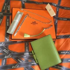 エルメス手帳名刺入れカルメンチータ3点セット 新品 本物 エルメス 手帳 チェーンボールペン カルメンチータ 定価12万