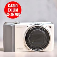 CASIO EXILIM EX-ZR700 動作確認済 デジカメ ホワイト - メルカリ