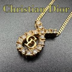 極美品✨ Dior ネックレス CD ロゴ ラインストーン 希少 刻印 2172